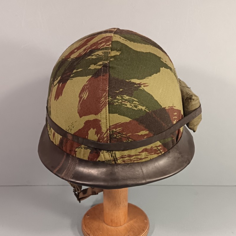 CASQUE FRANCAIS MODELE 1951 ET CAPUCHE 47-56 CASQUE LOURD DUCELLIER 1953 ET LINER H.R. 1955