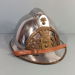 CASQUE DES SAPEURS POMPIERS DE L'USINE OU SOCIETE ACDS SAPEUR-POMPIER MODELE 1933 TAILLE 54