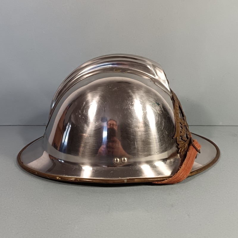 CASQUE DES SAPEURS POMPIERS DE L'USINE OU SOCIETE ACDS SAPEUR-POMPIER MODELE 1933 TAILLE 54