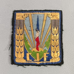 INSIGNE TISSU GENERAL DES CHANTIERS DE JEUNESSE FRANCAIS CJF MARECHAL PETAIN PERIODE GVT VICHY 1940 - 1944