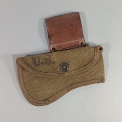 PORTE HACHE US FABRICATION 1945 AVEC PASSANT EN CUIR POUR CEINTURON FRANCAIS INDOCHINE ALGERIE