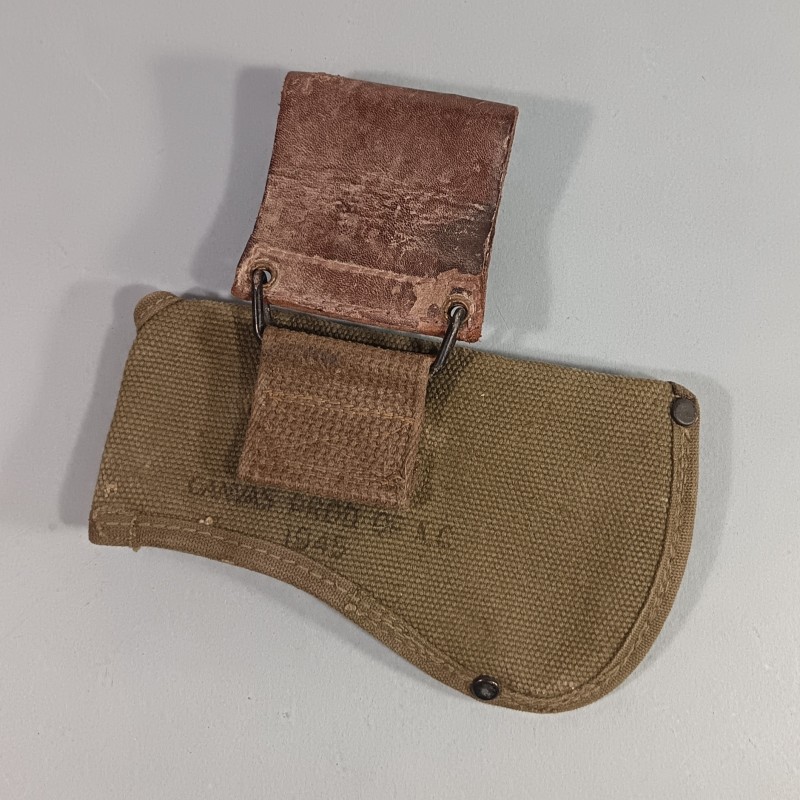 PORTE HACHE US FABRICATION 1945 AVEC PASSANT EN CUIR POUR CEINTURON FRANCAIS INDOCHINE ALGERIE