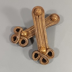 EPAULETTES TREFLES DORES POUR DOLMAN D'OFFICIER D'ARTILLERIE PERIODE TROISIEME REPUBLIQUE TREFLE SHOULDER PAD