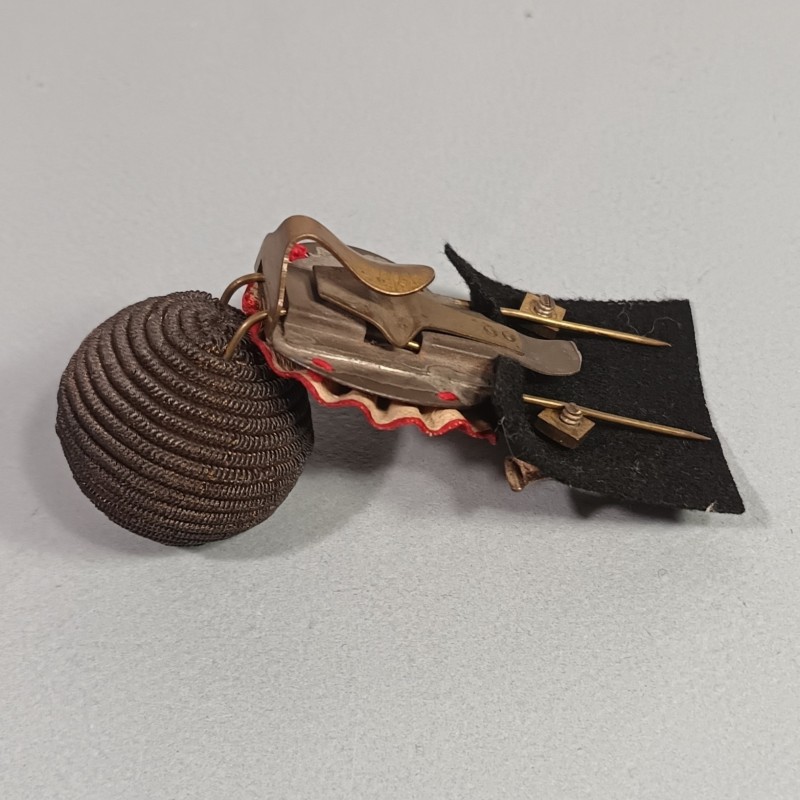 ATTRIBUT OU PLAQUE DE KEPI D'OFFICIERS ET ADJUDANTS MODELE 1886 OFFICIER DES CHASSEURS A PIED OU ALPINS