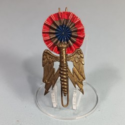 ATTRIBUT OU INSIGNE DE KEPI D'OFFICIERS ET ADJUDANTS MODELE 1886 OFFICIER D'ETAT MAJOR