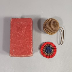 POMPON ET COCARDE KEPI MODELE 1886 CANNETILLE COULEURS OR POUR OFFICIER INFANTERIE ARTILLERIE LEGION