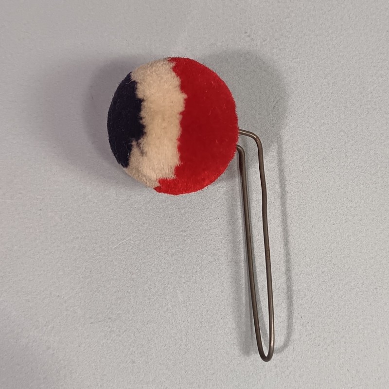 POMPON DE SHAKO MODELE 1872 1874 TOUTES ARMES COULEURS BLEU BLANC ROUGE POUR ETAT MAJOR TRICOLORE