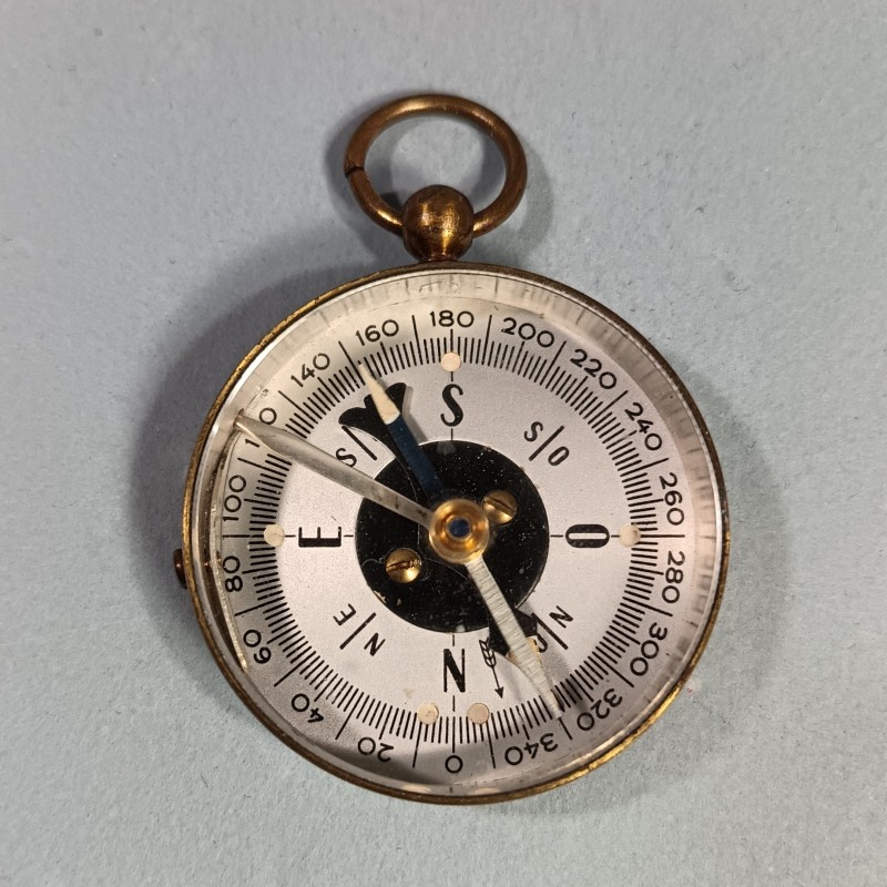 BOUSSOLE POUR OFFICIER BELLE FABRICATION ANCIENNE 1940 1950 BON ETAT DE FONCTIONNEMENT COMPAS