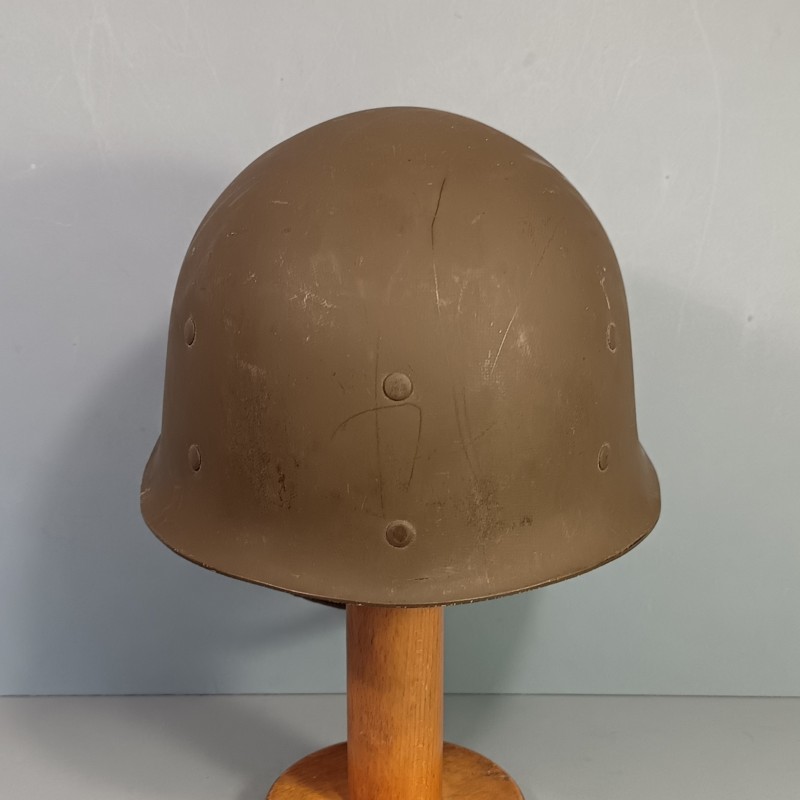 CASQUE FRANCAIS MODELE 1951 ET CAPUCHE 47-56 CASQUE LOURD MAMOU 1953 ET LINER H.R. 1954