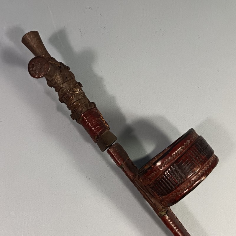 COUTEAU OU POIGNARD DE BRAS AFRICAIN TOUAREG OU PEUL TELEK OU GOZMA POIGNEE EN CROIX