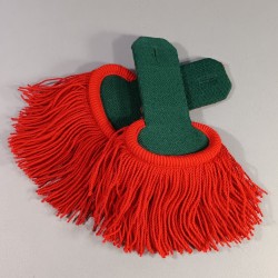 PAIRE D'EPAULETTES DE TRADITION LEGION ETRANGERE TROUPE FABRICATION SECONDE GUERRE OU INDOCHINE FABRICATION MARQUEE T3B