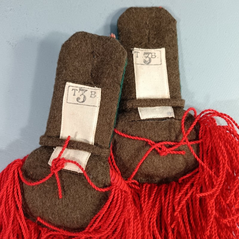 PAIRE D'EPAULETTES DE TRADITION LEGION ETRANGERE TROUPE FABRICATION SECONDE GUERRE OU INDOCHINE FABRICATION MARQUEE T3B