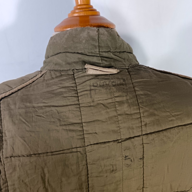 ARMEE FRANCAISE GUERRE D'ALGERIE VESTE TTA MATELASSEE DU 1 er TYPE COUTURES VERTICALES TAILLE 2