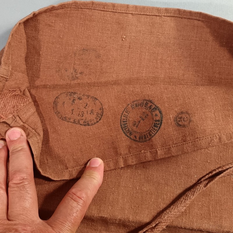 MUSETTE DE PANSAGE POUR CHEVAUX REGLEMENTAIRE CAVALERIE PREMIERE ET SECONDE GUERRE TOILE CACHOU
