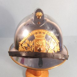 CASQUE D'OFFICIER DES SAPEURS POMPIERS DE LA VILLE DE CAGNES SAPEURS-POMPIERS MODELE 1933