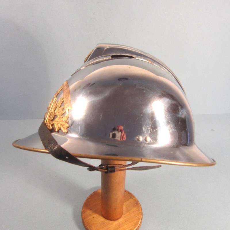 CASQUE D'OFFICIER DES SAPEURS POMPIERS DE LA VILLE DE CAGNES SAPEURS-POMPIERS MODELE 1933