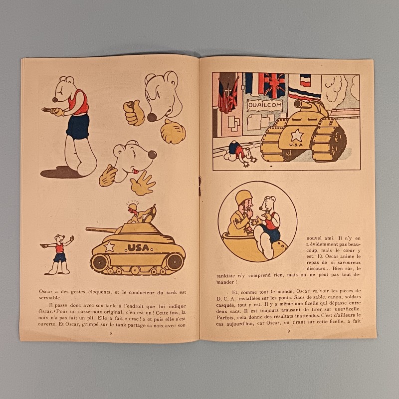 PETITE BANDE DESSINEE OSCAR FETE LES ALLIES TEXTES ET DESSINS PAR JACQUES FAIZANT DATE 1944