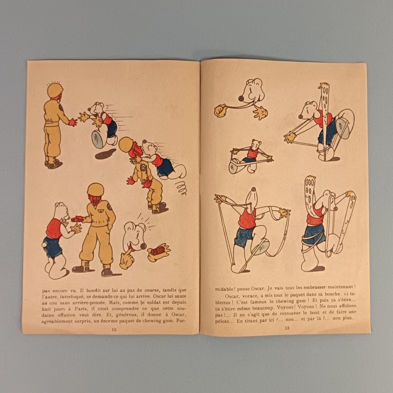 PETITE BANDE DESSINEE OSCAR FETE LES ALLIES TEXTES ET DESSINS PAR JACQUES FAIZANT DATE 1944