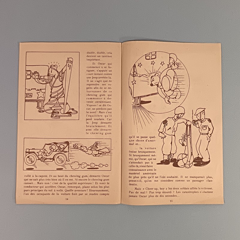 PETITE BANDE DESSINEE OSCAR FETE LES ALLIES TEXTES ET DESSINS PAR JACQUES FAIZANT DATE 1944
