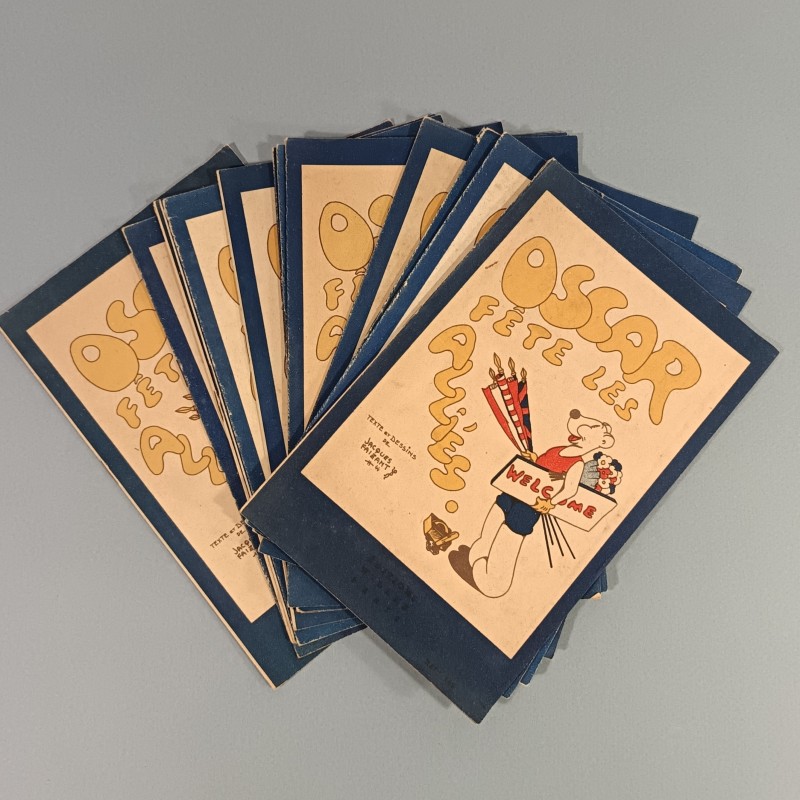 PETITE BANDE DESSINEE OSCAR FETE LES ALLIES TEXTES ET DESSINS PAR JACQUES FAIZANT DATE 1944