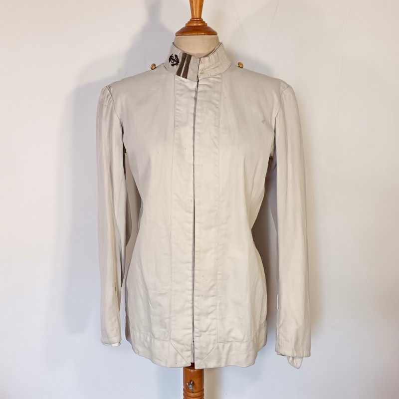 VESTE D'UNIFORME OU DE TENUE BLANCHE MODELE 1893 MARINE OU INFANTERIE COLONIALE LEGION ETRANGERE TONKIN CHINE