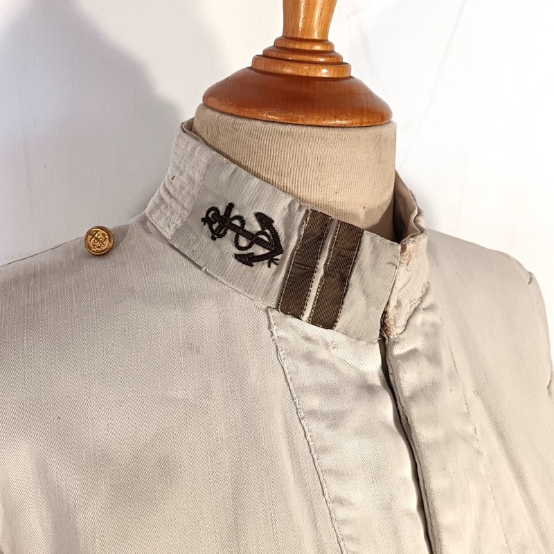 VESTE D'UNIFORME OU DE TENUE BLANCHE MODELE 1893 MARINE OU INFANTERIE COLONIALE LEGION ETRANGERE TONKIN CHINE