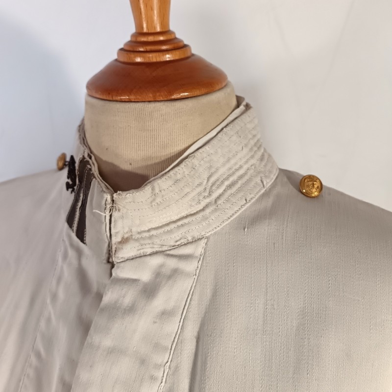 VESTE D'UNIFORME OU DE TENUE BLANCHE MODELE 1893 MARINE OU INFANTERIE COLONIALE LEGION ETRANGERE TONKIN CHINE