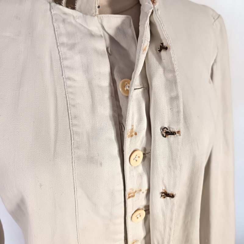 VESTE D'UNIFORME OU DE TENUE BLANCHE MODELE 1893 MARINE OU INFANTERIE COLONIALE LEGION ETRANGERE TONKIN CHINE