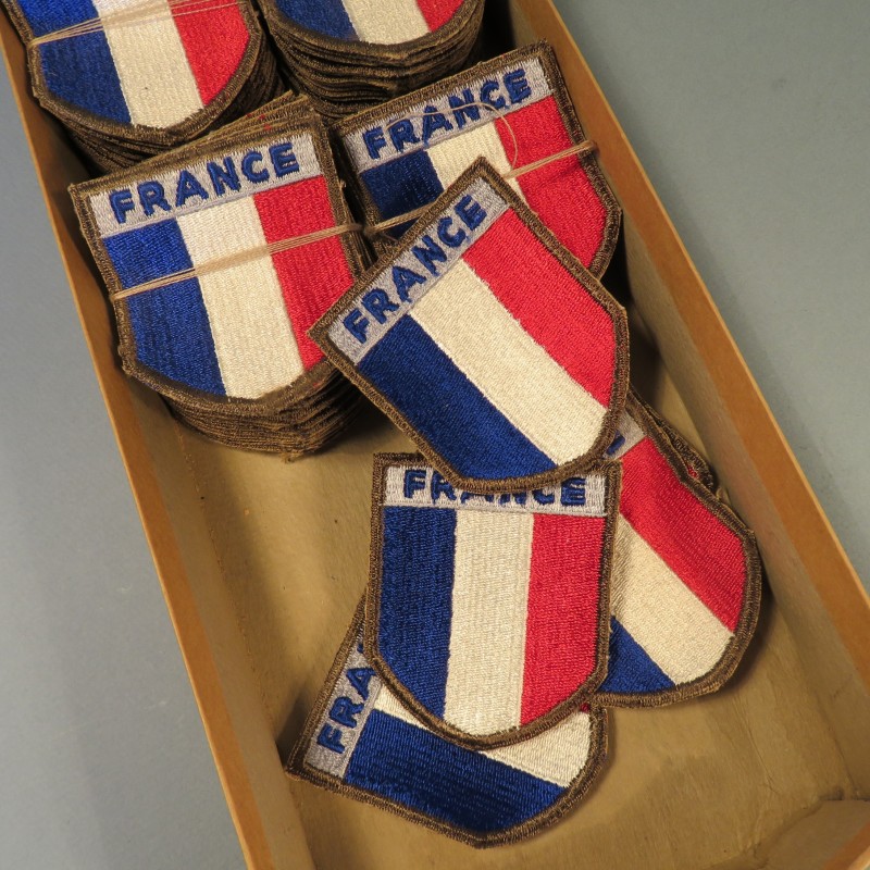 INSIGNE TISSU PACTH FRANCE ARMEE DE LIBERATION DEBARQUEMENT FABRICATION US MADE 1943