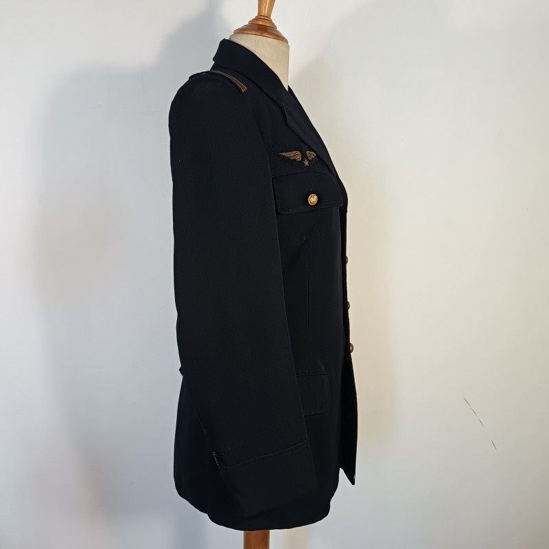 ENSEMBLE DE 2 VESTES D'UNIFORME AVIATION DU PILOTE POUGET ARMEE DE L'AIRE 1940 - 1950
