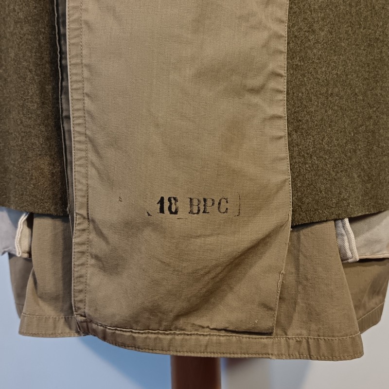 PARA VESTE MACKINAW MEDELE 1943 UTILISEE PAR UN OFFICIER AU 18 ème BPC BATAILLON PARACHUTISTE DE CHOC 1951
