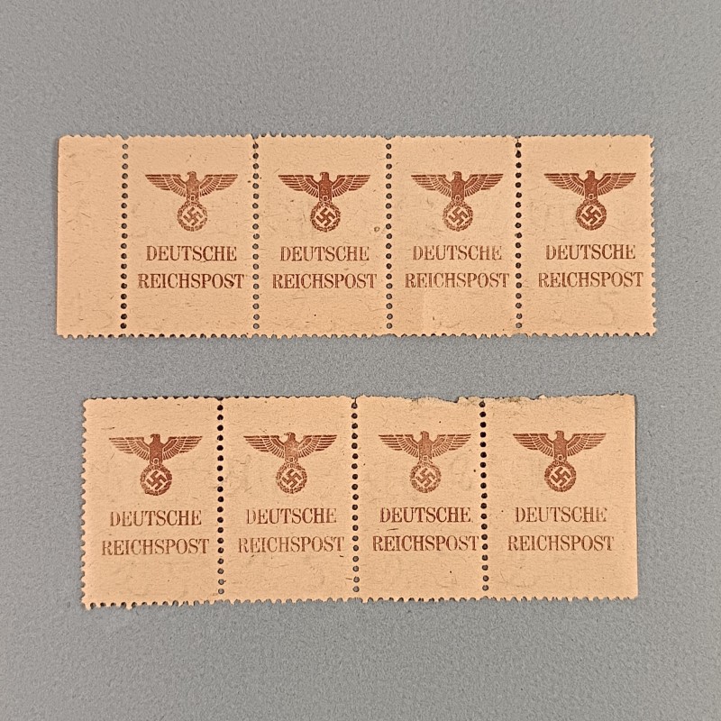 SERIE DE 8 TIMBRES ALLEMANDS OU FRANCHISES MILITAIRE DEUTSCHE REICHSPOST