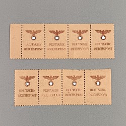 SERIE DE 8 TIMBRES ALLEMANDS OU FRANCHISES MILITAIRE DEUTSCHE REICHSPOST