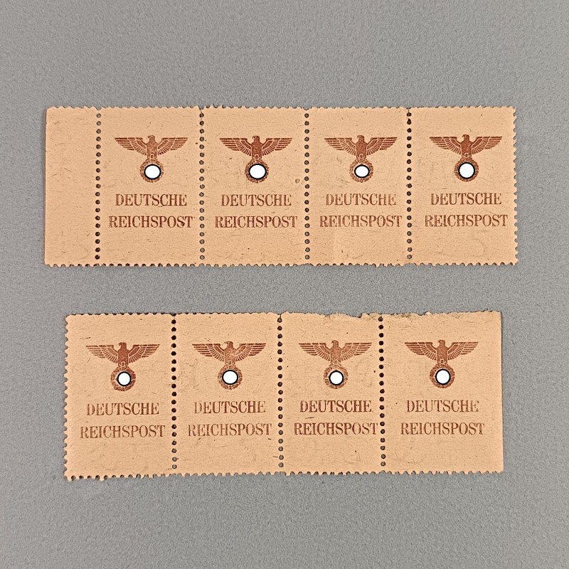 SERIE DE 8 TIMBRES ALLEMANDS OU FRANCHISES MILITAIRE DEUTSCHE REICHSPOST