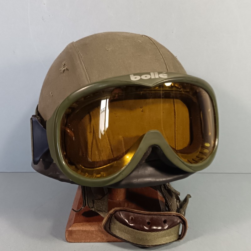 CASQUE F1 ARMEE FRANCAISE CAMOUFLE AVEC LA CAPUCHE DU SATIN 300 LUNETTE BOLLE