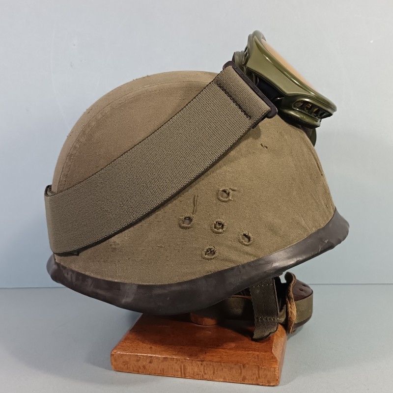 CASQUE F1 ARMEE FRANCAISE CAMOUFLE AVEC LA CAPUCHE DU SATIN 300 LUNETTE BOLLE