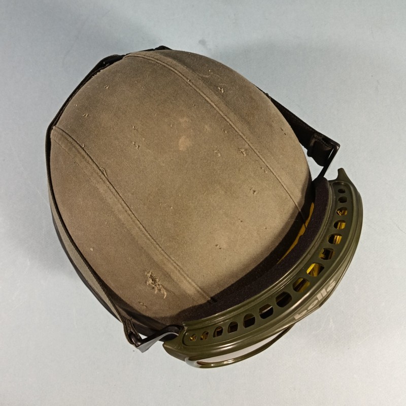 CASQUE F1 ARMEE FRANCAISE CAMOUFLE AVEC LA CAPUCHE DU SATIN 300 LUNETTE BOLLE