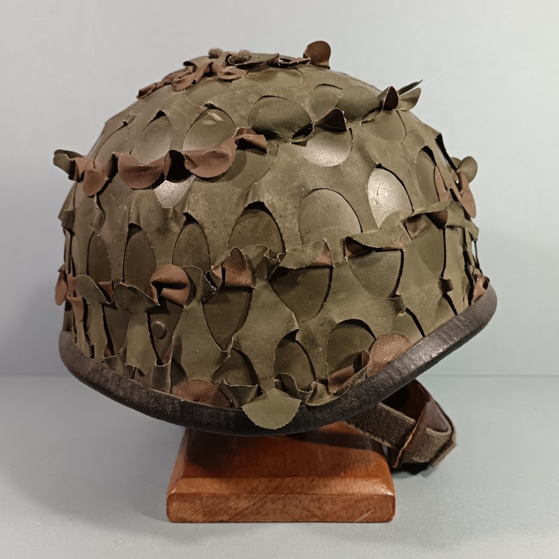 CASQUE F1 ARMEE FRANCAISE CAMOUFLE AVEC LA SALADE REGLEMENTAIRE + LUNETTE BOLLE