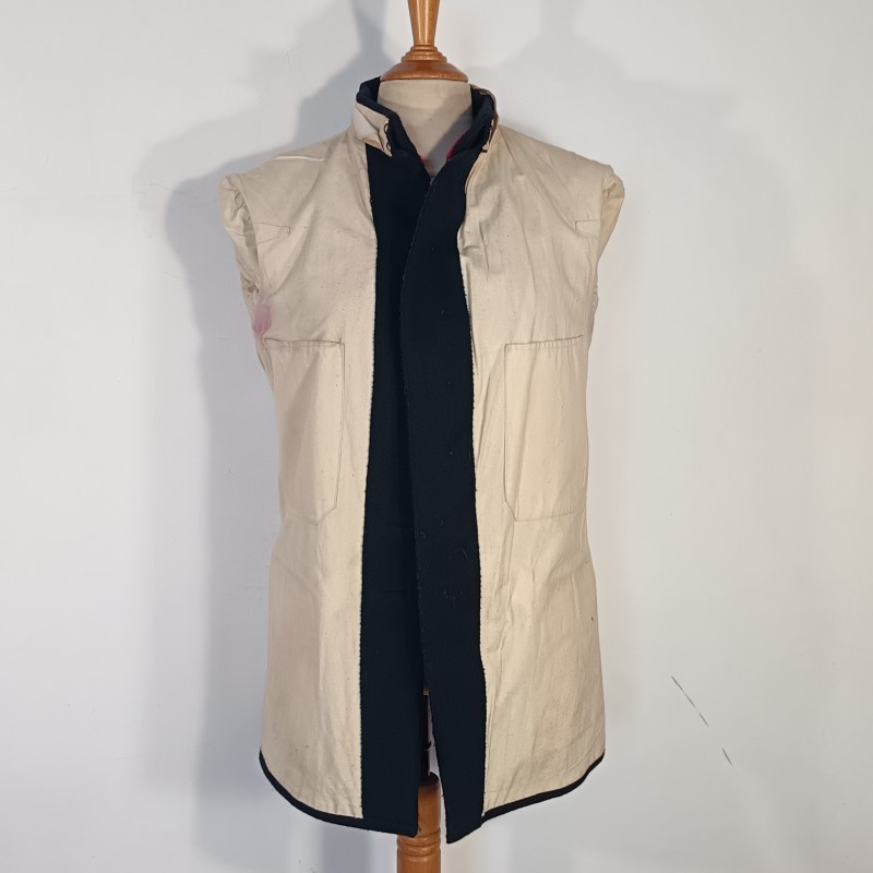 VESTE DES SAPEURS-POMPIERS COL POINTU DEMI SAXE VERS 1930 1940 DOUBLURE BLANCHE