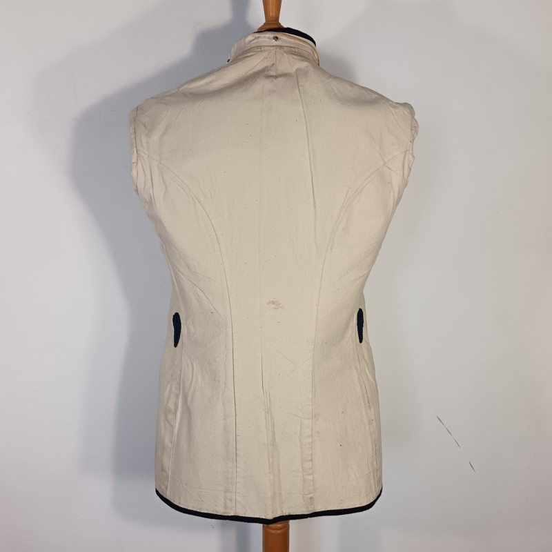 VESTE DES SAPEURS-POMPIERS COL POINTU DEMI SAXE VERS 1930 1940 DOUBLURE BLANCHE