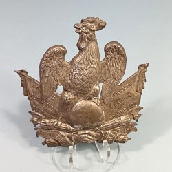 PLAQUE DE SHAKO MODELE 1848 LOUIS PHILIPPE SECONDE REPUBLIQUE DE LA GARDE NATIONALE