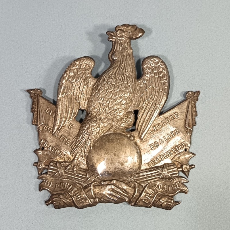 PLAQUE DE SHAKO MODELE 1848 LOUIS PHILIPPE SECONDE REPUBLIQUE DE LA GARDE NATIONALE
