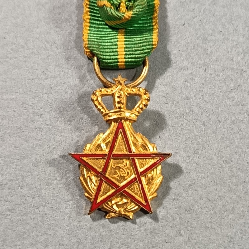 MAROC REDUCTION DE LA MEDAILLE D'OFFICIER DE L'ORDRE DE L'ETOILE DE GUERRE SECOND TYPE