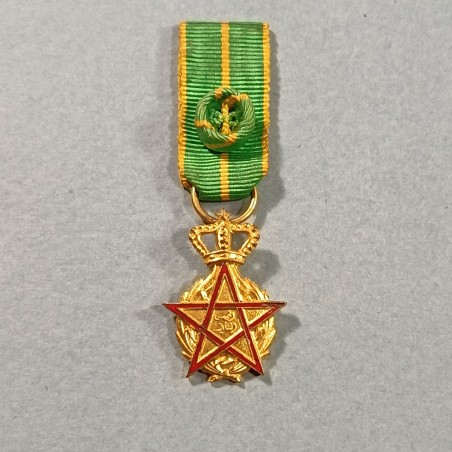 MAROC REDUCTION DE LA MEDAILLE D'OFFICIER DE L'ORDRE DE L'ETOILE DE GUERRE SECOND TYPE