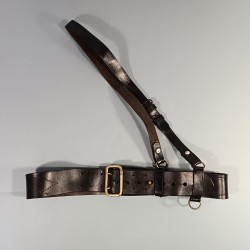 CEINTURON ET BAUDRIER EN CUIR NOIR POUR LA POLICE LA GENDARMERIE LES OFFICIERS ET SOUS OFFICIERS