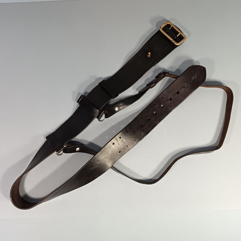 CEINTURON ET BAUDRIER EN CUIR NOIR POUR LA POLICE LA GENDARMERIE LES OFFICIERS ET SOUS OFFICIERS