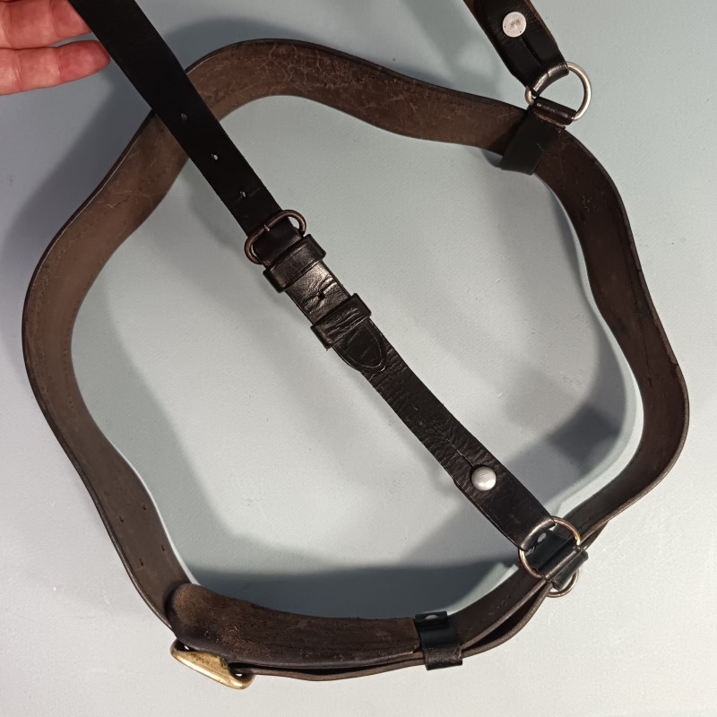 CEINTURON ET BAUDRIER EN CUIR NOIR POUR LA POLICE LA GENDARMERIE LES OFFICIERS ET SOUS OFFICIERS