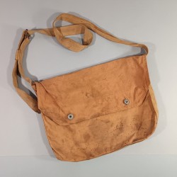 SAC OU MUSETTE BELLE COULEUR CACHOU ARMEE FRANCAISE MODELE 1892 FABRICANT OU USINE OUVROIR DE JAVEL A PARIS