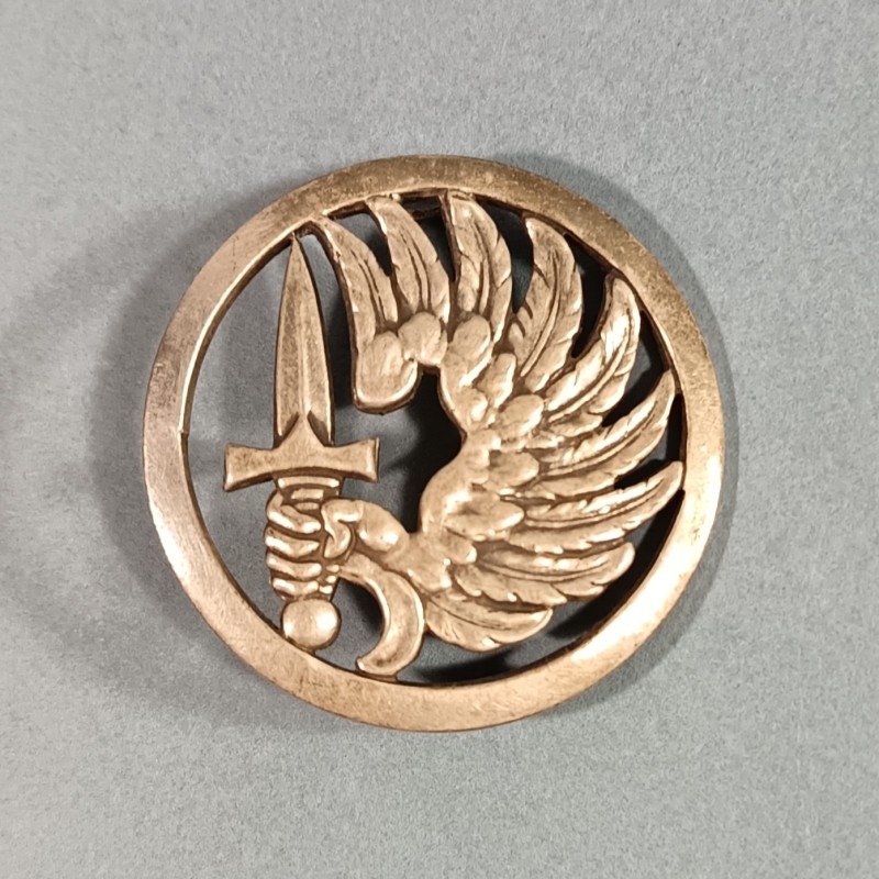 INSIGNE DE BERET PARACHUTISTE FABRICATION MOURGEON ANNEES 1950 TAP INDOCHINE ALGERIE