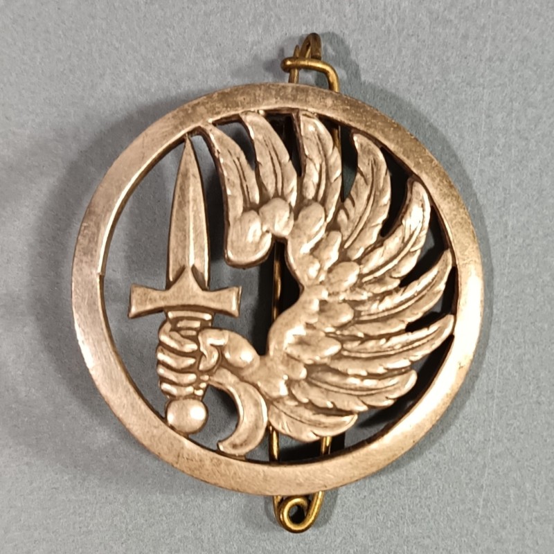 INSIGNE DE BERET PARACHUTISTE FABRICATION MOURGEON ANNEES 1950 TAP INDOCHINE ALGERIE